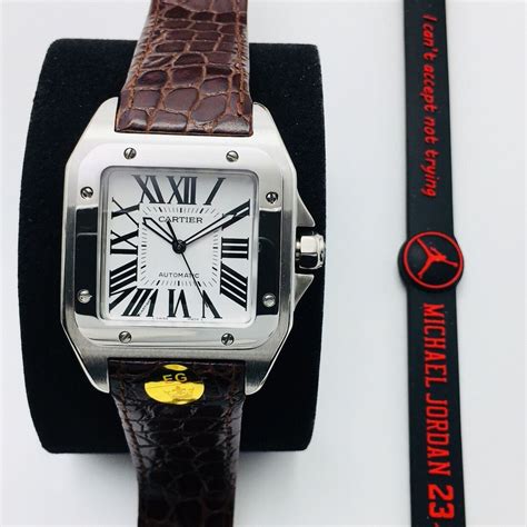 cartier santos 100 replica swiss|cartier santos 100 logo.